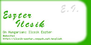 eszter ilcsik business card